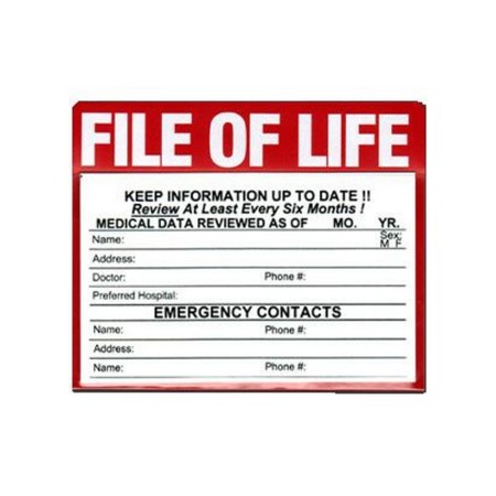 File of Life Card and Magnet